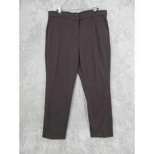 Banana Republic Pants Womens 16 Ponte Knit Sloan Slim Fit Stretch Trousers Brown